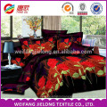 2017 latest designs suitable price 3D printed 4pcs 100% polyester bedding sets from Weifang for India Market